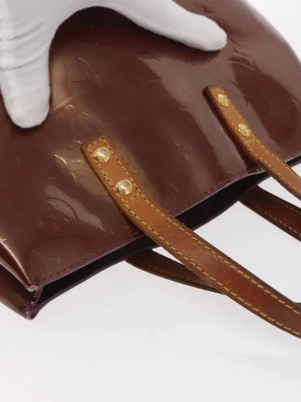 LOUIS VUITTON Monogram Vernis Reade PM Bag Purple Viole M93578 LV Auth - Picture 9 of 16